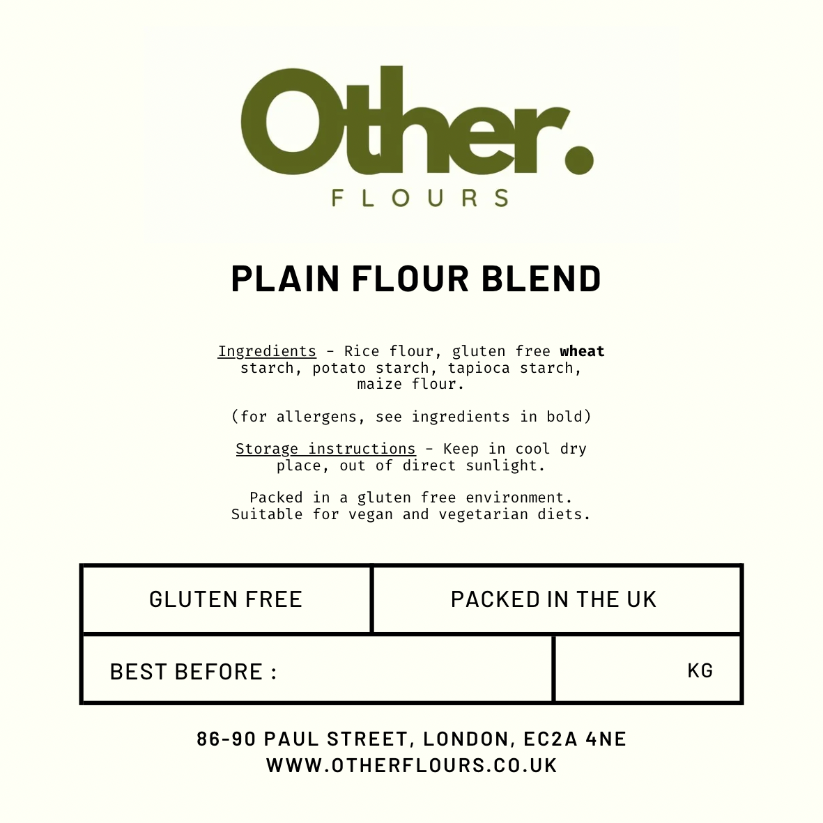 Plain flour blend (1kg & 5kg)