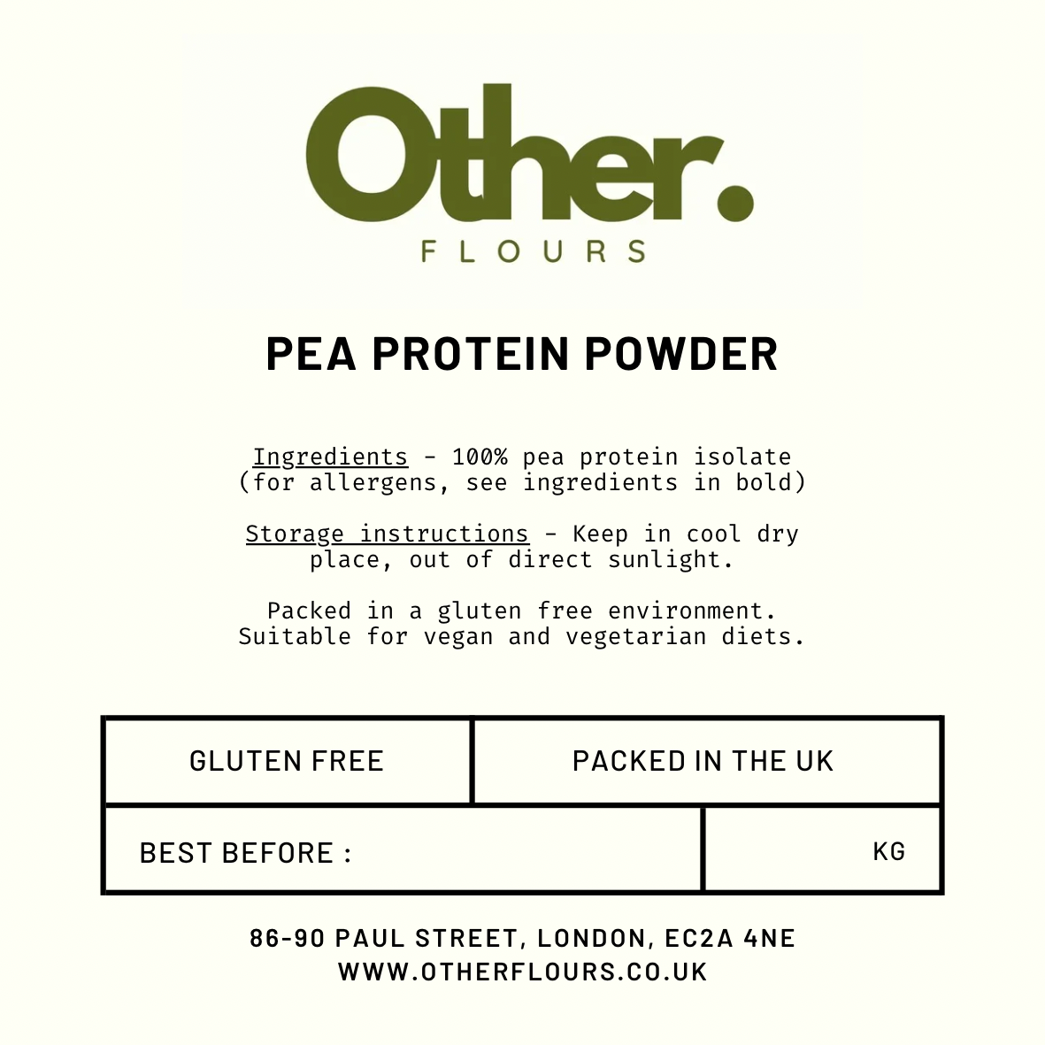 Pea protein powder (80% protein)