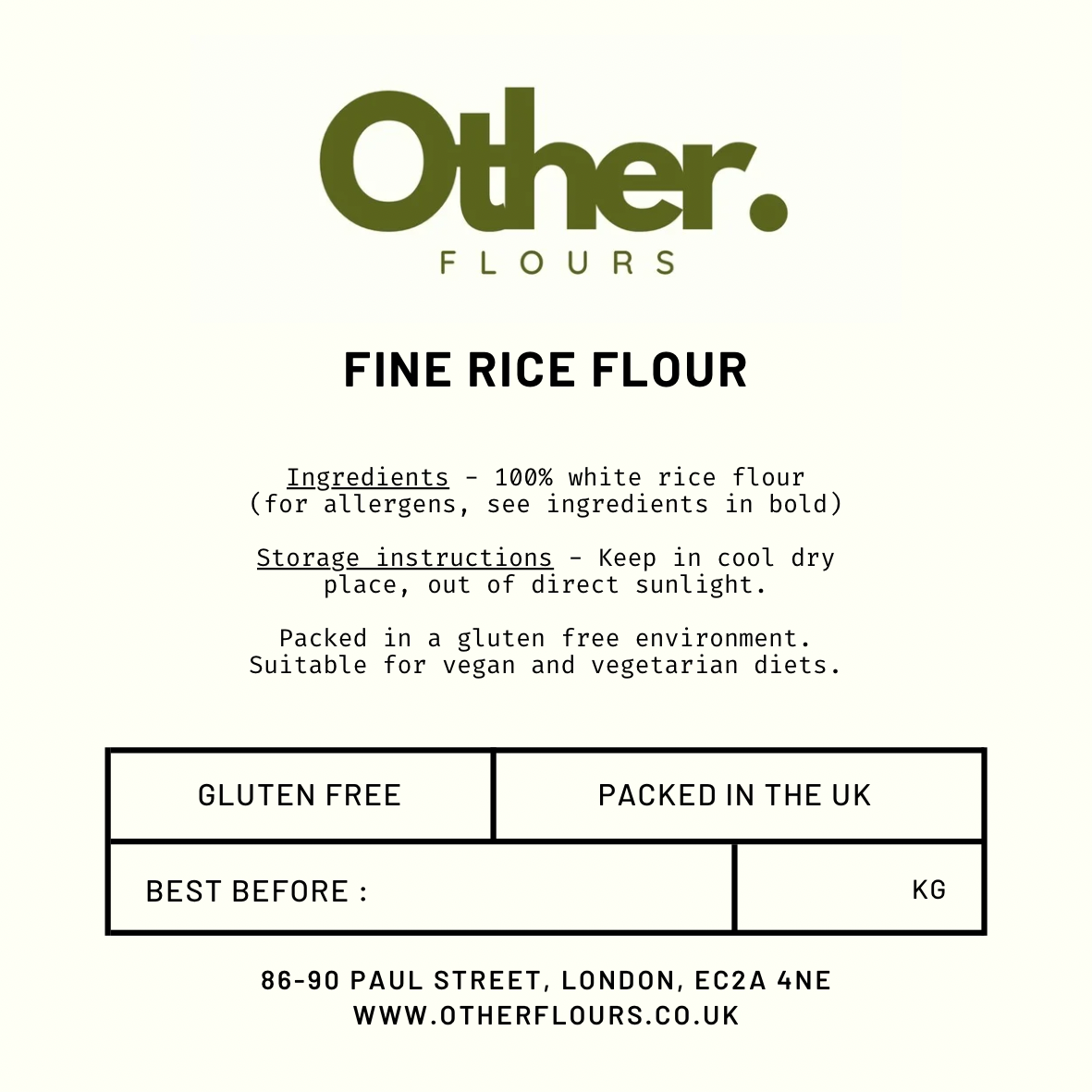 Fine rice flour